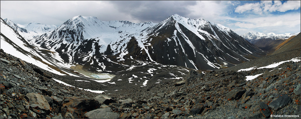 Долина Атбажи со стоянки под перевалом Костырева