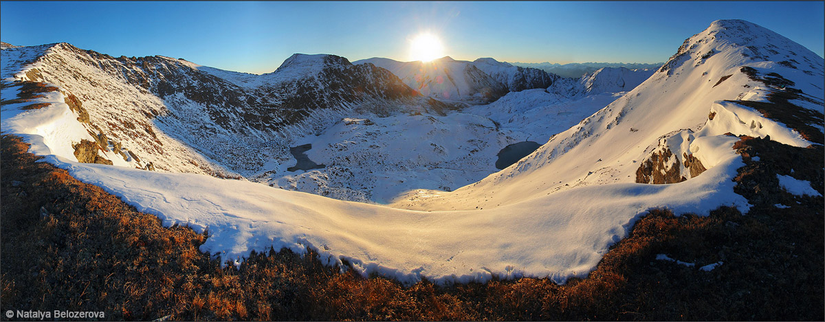 Рассвет над долиной Верх. Кызылайры с перевала Кызылайры